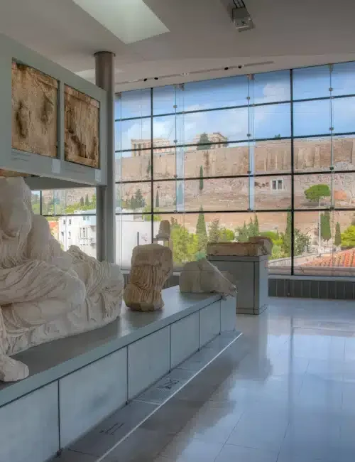 acropolis museum view from window